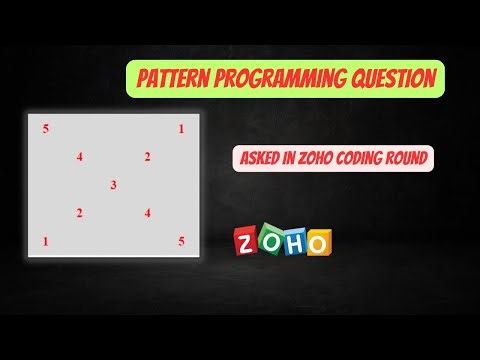 Number Pattern Program || Zoho Coding Rounds || Using Java