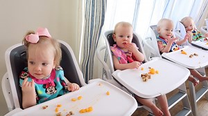 We weighed the quints today, and we’re surprised at how light they are! They feel heavier when they are crawling all over us :) If you’re missing Shayden, we are too! He’s at a soccer tournament this week. | Jamie Scott- Quintessentials