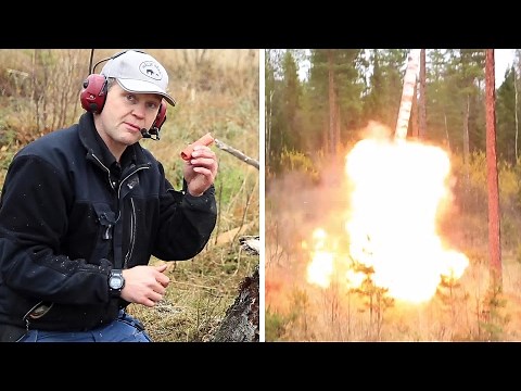 Cutting down a tree with Swedish dynamite