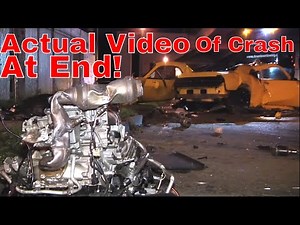 Horrific Fatal Car Crash - Video Of Actual Crash At End - Motor And Transmission Pieces Everywhere