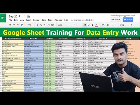 Google Sheets Tutorial for Beginners | How To Do Data Entry Work?