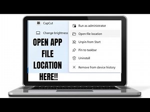 How To Open App File Location In Windows 11 In Laptop And Computer