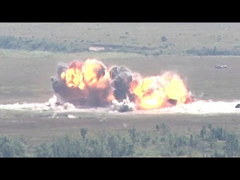 AWESOME footage (and SOUND!) as F-16s DROP LIVE 500lb BOMBS as part of a training exercise!