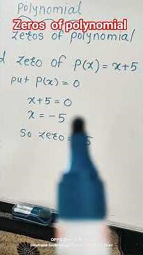 How to find zeros of polynomial#maths #class 9