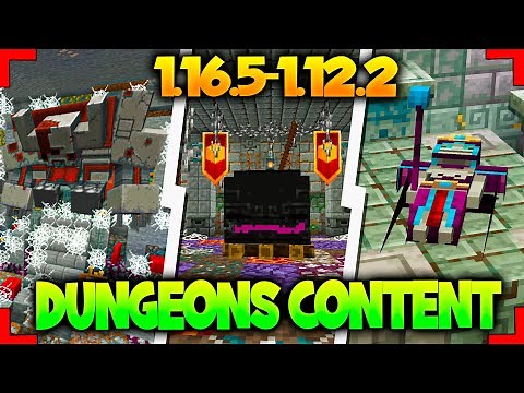 DUNGEONS CONTENT MOD para Minecraft 1.16.5-1.12.2|Estructuras,Bosses,Mobs,Armas,Armaduras,Decoracion