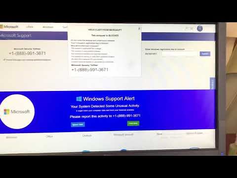 Fake scam “Windows Support Alert” “Virus alert from Microsoft”