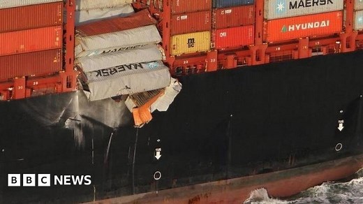 MSC Zoe: Islands hit as 270 containers fall off ship