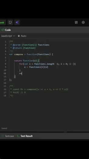 LeetCode JavaScript Problem | Function Composition Explained🚀 #coding #codinglife #programming