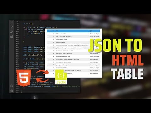 Effortlessly Create Beautiful HTML Tables from JSON Data with this Simple Trick!