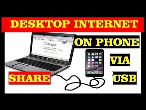 how to share internet connection from pc to mobile phone via usb cable