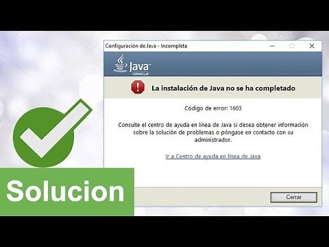 Solución al error 1603 Java