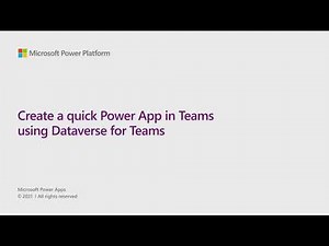 Create a Quick App in Dataverse for Teams using Dataverse Data