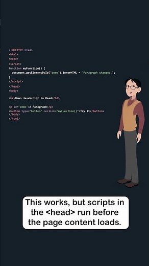JavaScript Where to? - Part 2 - Head and Body - #w3schools #javascript #programming