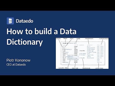 How to Build a Data Dictionary