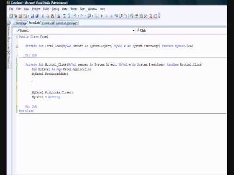 Control Excel from VB.NET project.