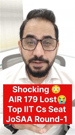 AIR 179 Left CSE for Civil Engineering? 🤯 JoSAA Round 1 #jee #iitjee #iitbombay #josaa #neet #shorts