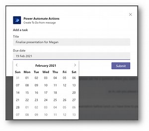 A simple workflow to create a To Do task from Microsoft Teams messages
