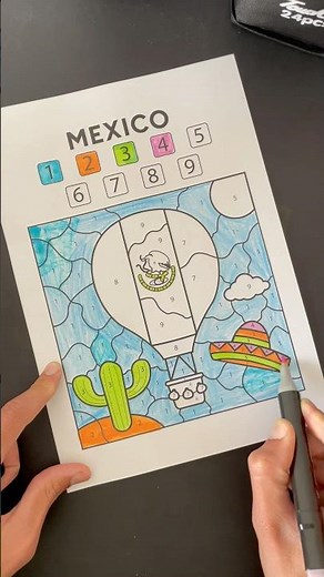 Mexico Flag Coloring || Cinco De Mayo and Hispanic Heritage Month Art Ideas | Mexican Flag #mexico