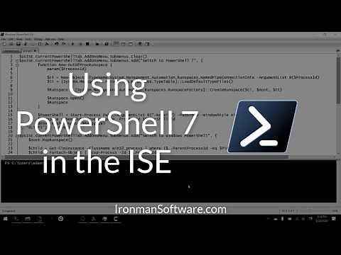 Using PowerShell 7 in the ISE