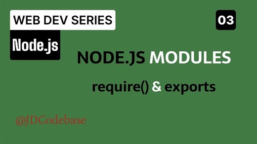 Node.js Modules Explained for Beginners | require() module.exports | Web Dev Series | Jatin Dhamija