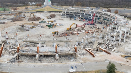 Dramatic pics of iconic NFL stadium being demolished ahead of new $3.7bn venue