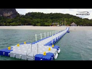 Beachfront Floating Platform using Setiawest Modular Pontoon Floats (HD)