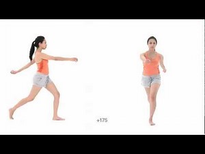 Walk Long Stride: Young Adult Female: Slow Motion - Animation Reference Body Mechanics