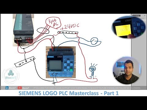 38- Siemens LOGO PLC Masterclass. Part 1: Wiring, obtaining the software, Overview of the menus