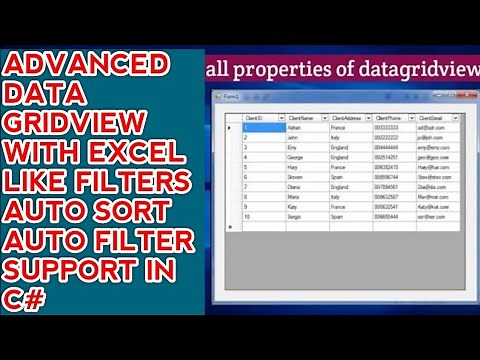 C# Advanced DataGridView | Excel-Like Auto Filter in WinForms