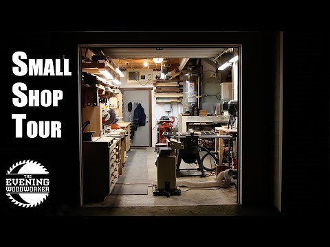 My Small Shop Tour & Layout | Evening Woodworker