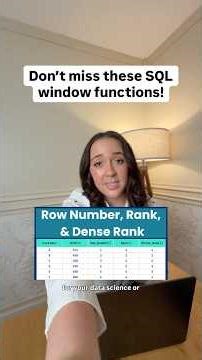 SQL Window Functions to get you HIRED