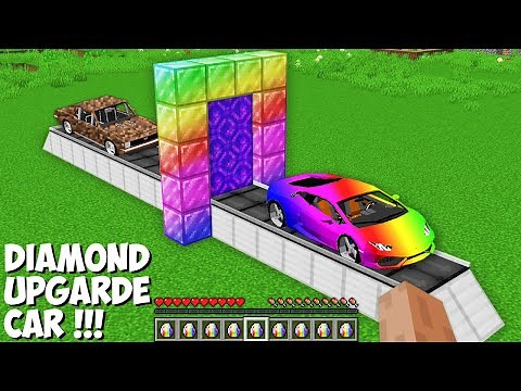 I used RAINBOW PORTAL for UPGRADE DIRT CAR TO RAINBOW CAR in Minecraft ! NEW SUPER CAR !