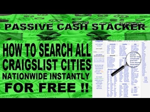 HOW TO SEARCH ALL CRAIGSLIST CITIES NATIONWIDE INSTANTLY - Every City State & Category at once !