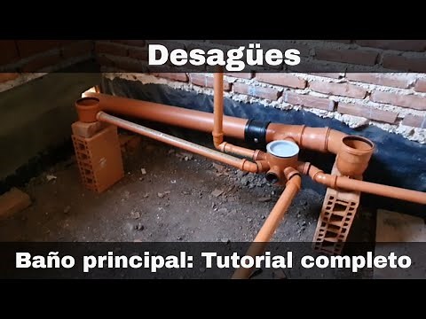 Instalando los desagues de una casa: Baño en planta alta