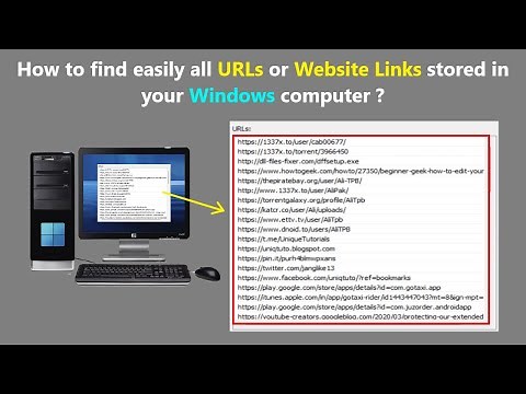 How to find easily all URLs or Website Links stored in your Windows computer ?