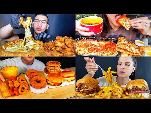 ASMR Best *Fast Food* Pizza + Burger Mukbang Compilation | Satisfying Big Bites