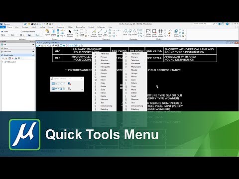 The Quick Tools Menu