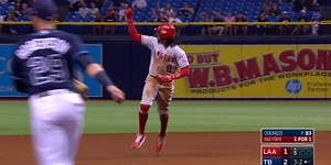 Cameron Maybin gave the signal for his own homer off the Tropicana Field catwalk