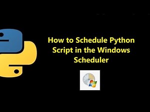 How to Run Python script in Windows task Scheduler