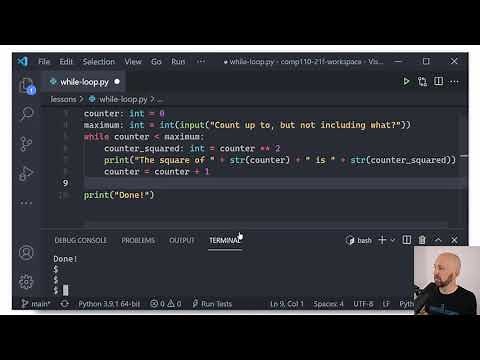Python 101 Tutorial - while Loop Statements - Writing simple loops and avoiding infinite loops.