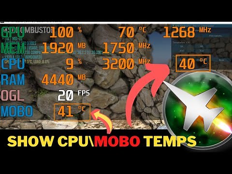 How TO Monitor Your Motherboard temp, CPU Temp, PSU voltage, UPS Load etc, using MSI Afterburner