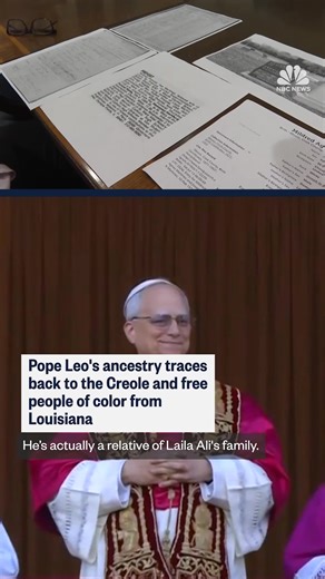 Pope Leo XIV's family tree shows ties to a wealthy Creole family of color in Louisiana. NBC News' Maya Eaglin spoke with a genealogist who traced Pope Leo's lineage and explains how the pope's family ended up in Illinois. | NBC News