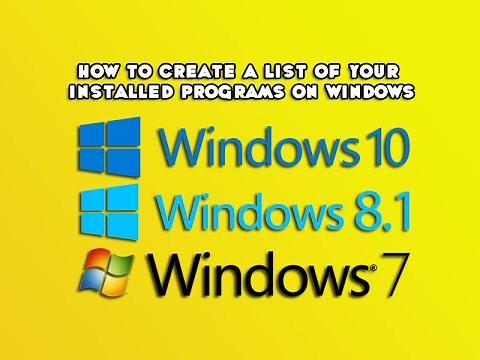 How to Create a List of Your Installed Programs on Windows