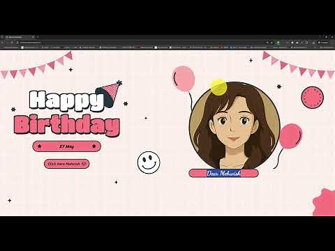 Create a Beautiful Happy Birthday Webpage – HTML, CSS & JS Tutorial (Beginner Friendly)