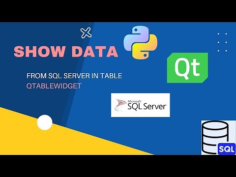 PyQt5 show or load data from the SQL server to QtableWidget python