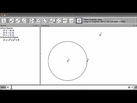 Geogebra - Tangent Lines to a Circle 2