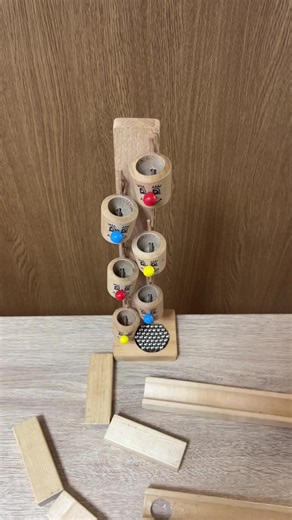 Marble Chain Reaction on a Table: Relaxing ASMR Domino Run