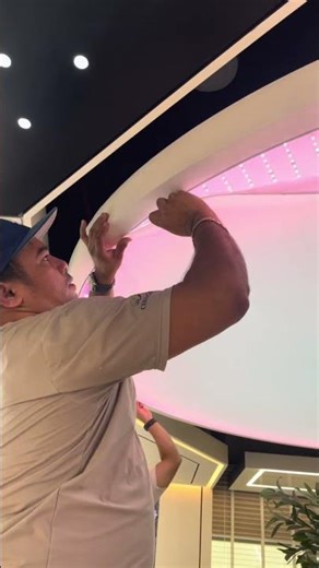 Smart RGBW Lighting Behind Translucent Ceiling