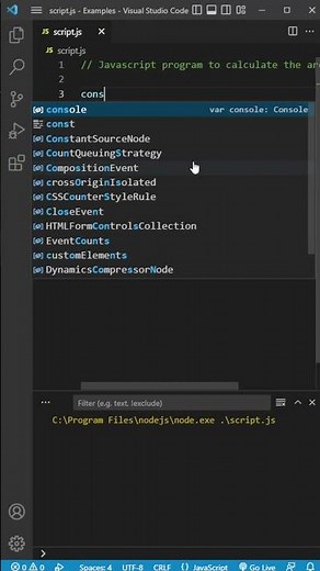 JavaScript Program to Calculate the Area of a Triangle