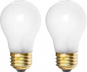 Belleone 8009 Light Bulbs for Refrigerator Oven - 120V 40W Replacement Incandescent Bulbs Fit for Whirlpool GE Ken-More Frigidaire Amana KitchenAid Freezer, Yellow Warm Light Color, 2 PCS